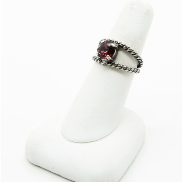 Amethyst purple cable ring - Picture 2 of 2